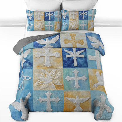 Shineful All Season Quilt 3-Piece Set - Heavenly Peace