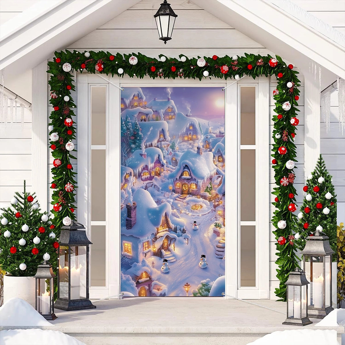 Shineful Door Cover - Cozy Winter Wonderland