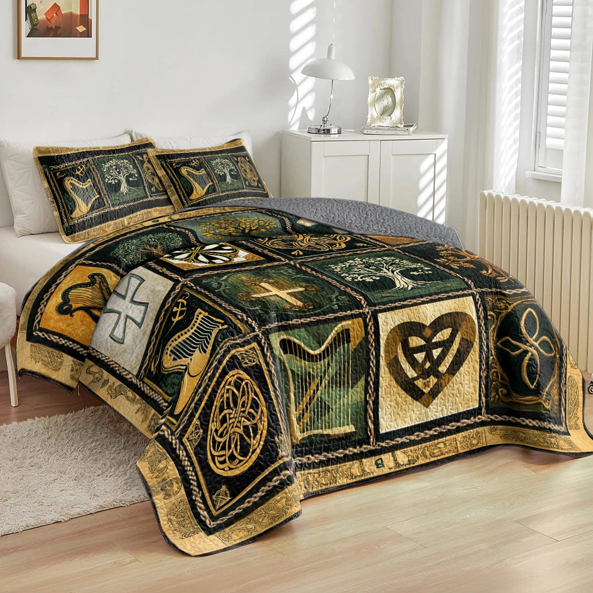 Shineful All Season Quilt 3-Piece Set Celtic Irish Heritage