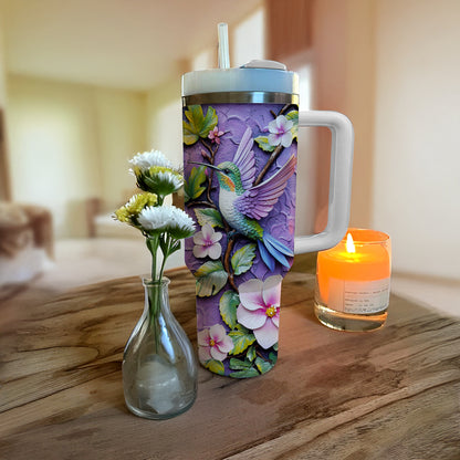 Shineful Glossy Tumbler Blossom Hummingbird