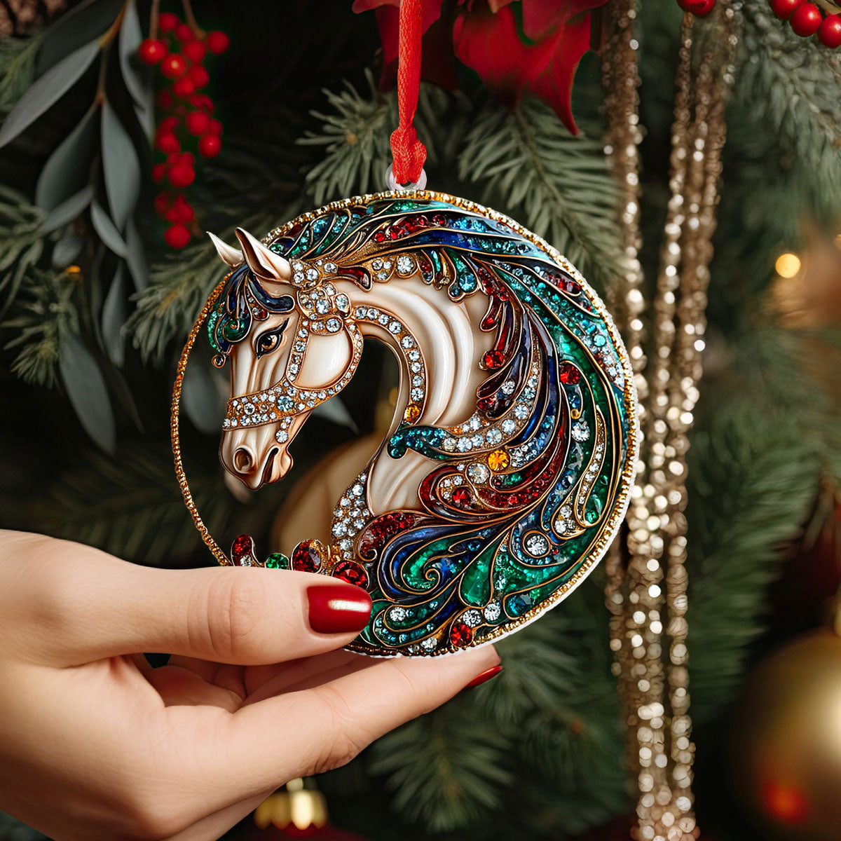 Shineful 2D Acrylic Ornament Sparkling Stallion Charm