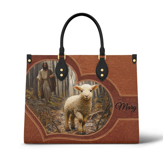 Shineful Leather Bag Personalized The Shepherd's Grace