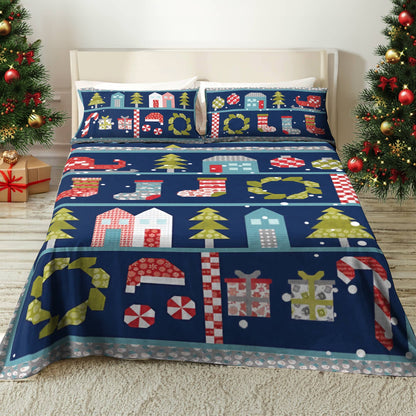 Shineful 4-Piece Bed Sheet Set Christmas Dreams