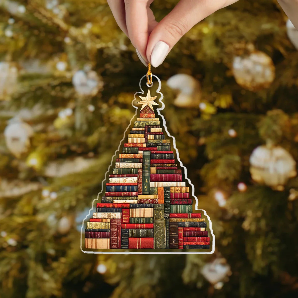 Shineful Acrylic Ornament Book Tree Holiday