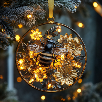 Shineful 2D Acrylic Ornament Nature's Glow Bee