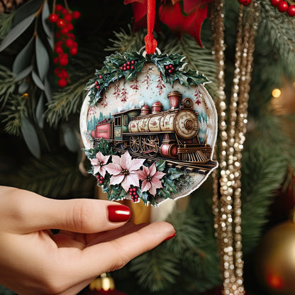 Shineful 2D Acrylic Ornament - Vintage Christmas Train