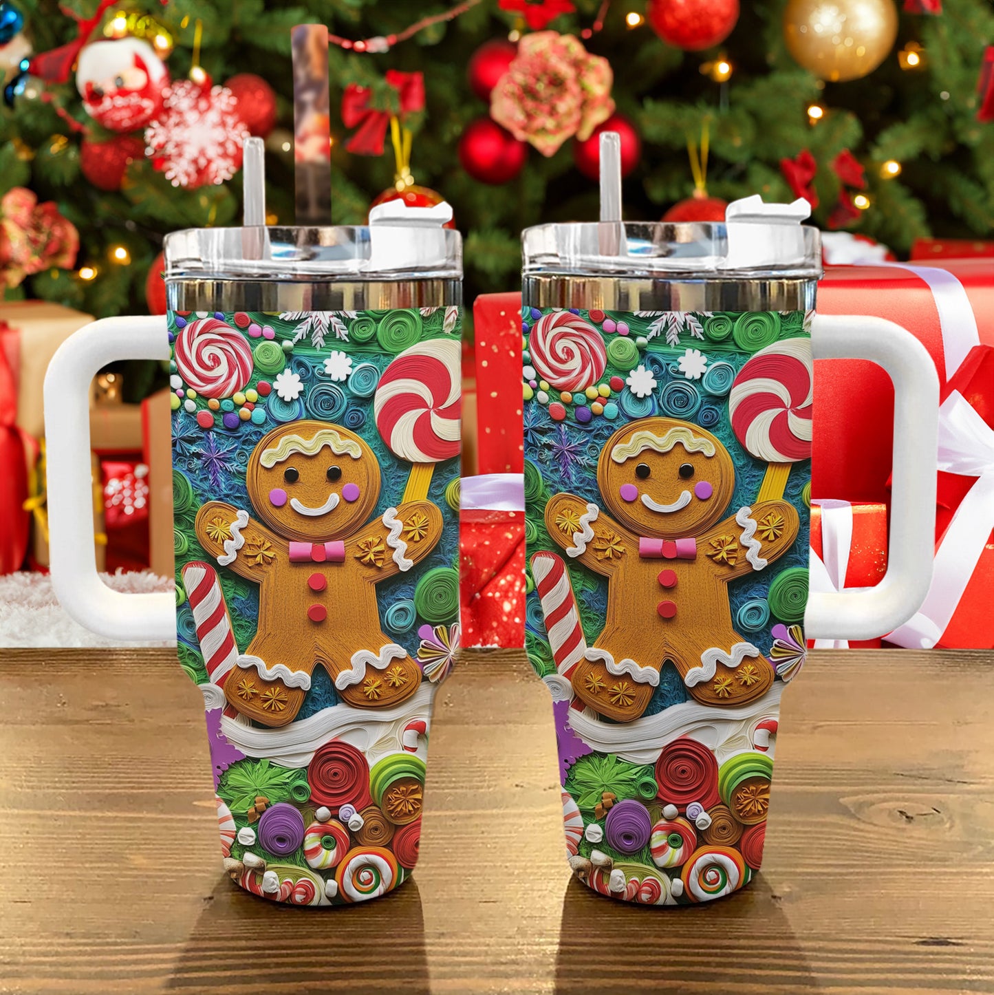 Shineful Tumbler Gingerbread Man Christmas