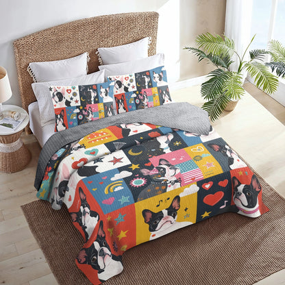 Shineful All Season Quilt 3-Piece Set Boston Terriers Bonanza