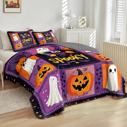 Shineful All Season Quilt 3-Piece Set Halloween Spooky Fun