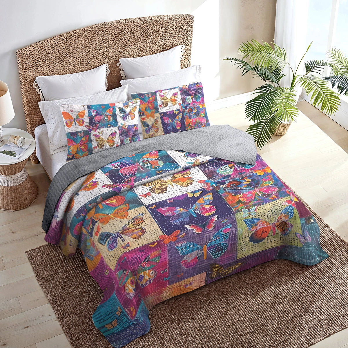 Shineful All Season Quilt 3-teiliges Set Flutter Fantasy Butterfly