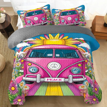 Shineful All Season Quilt 3-Piece Set - Hippie Roadtrip