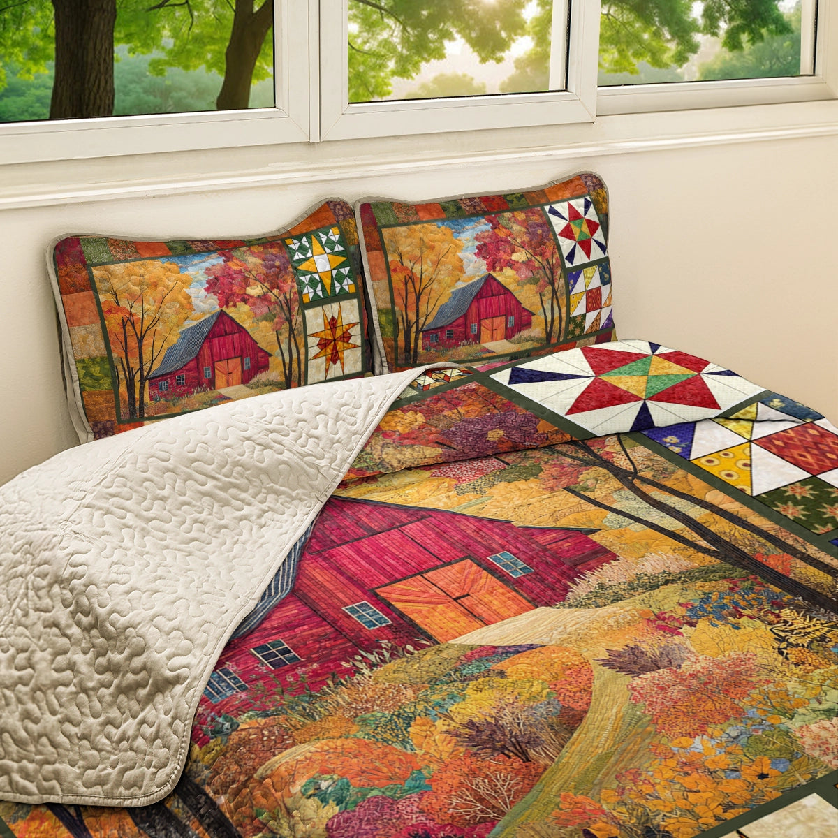 Shineful All Season Quilt 3-Piece Set Autumn Harvest