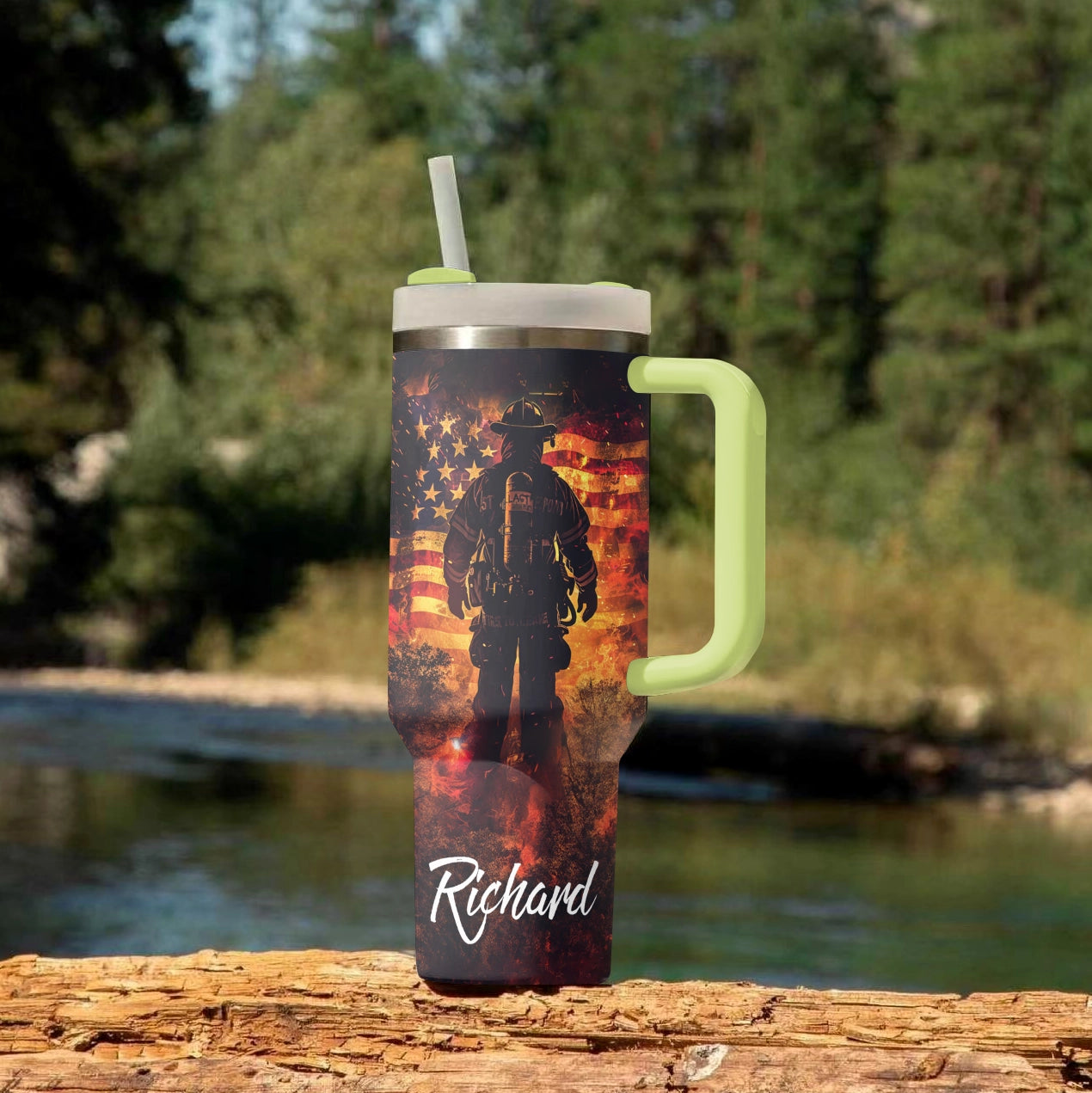 Shineful Tumbler Personalized Pride Firefighter