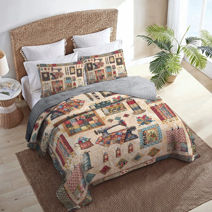 Shineful All Season Quilt 3-teiliges Set Nähen Vintage