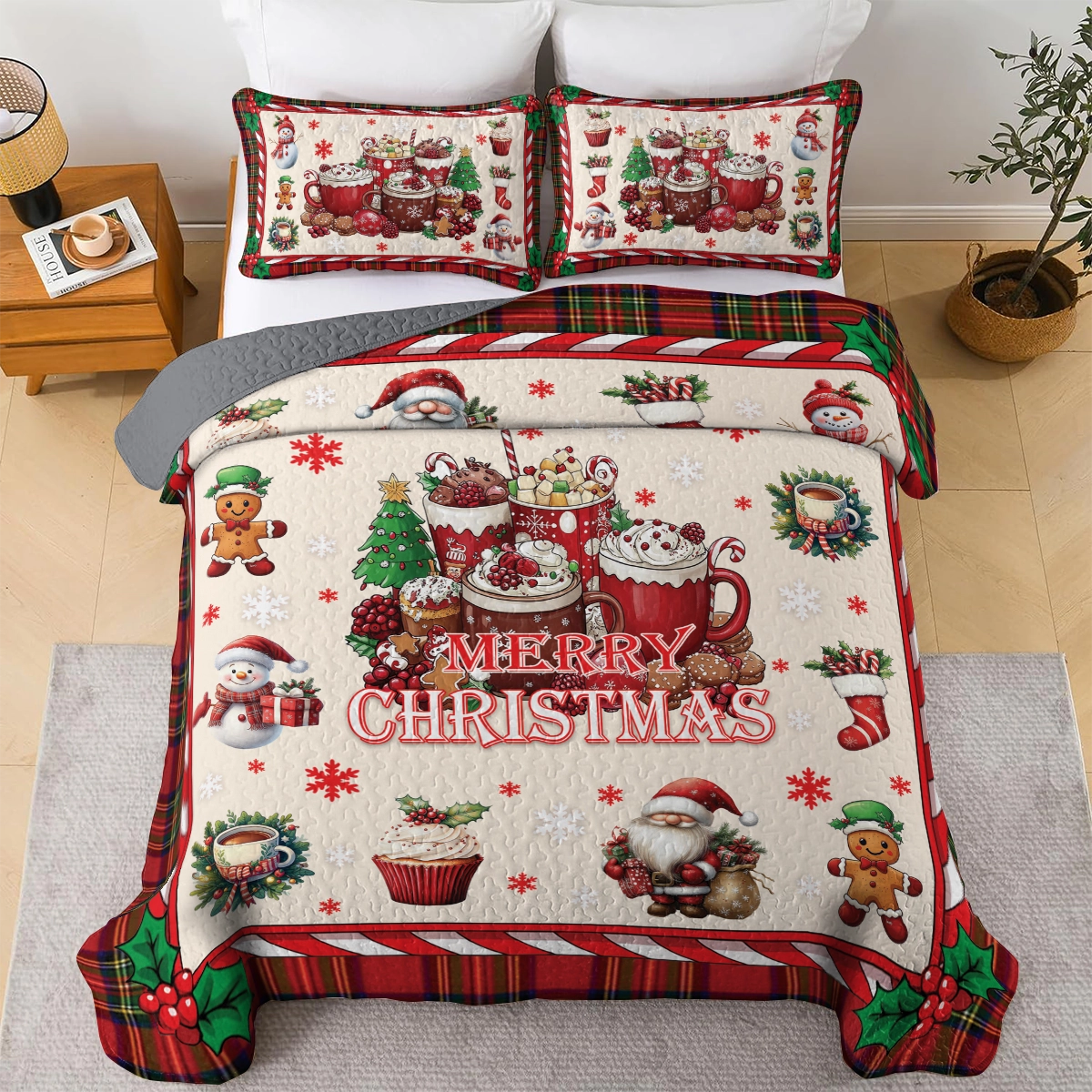 Shineful All Season Quilt 3-Piece Set - Festive Winter Wonderland