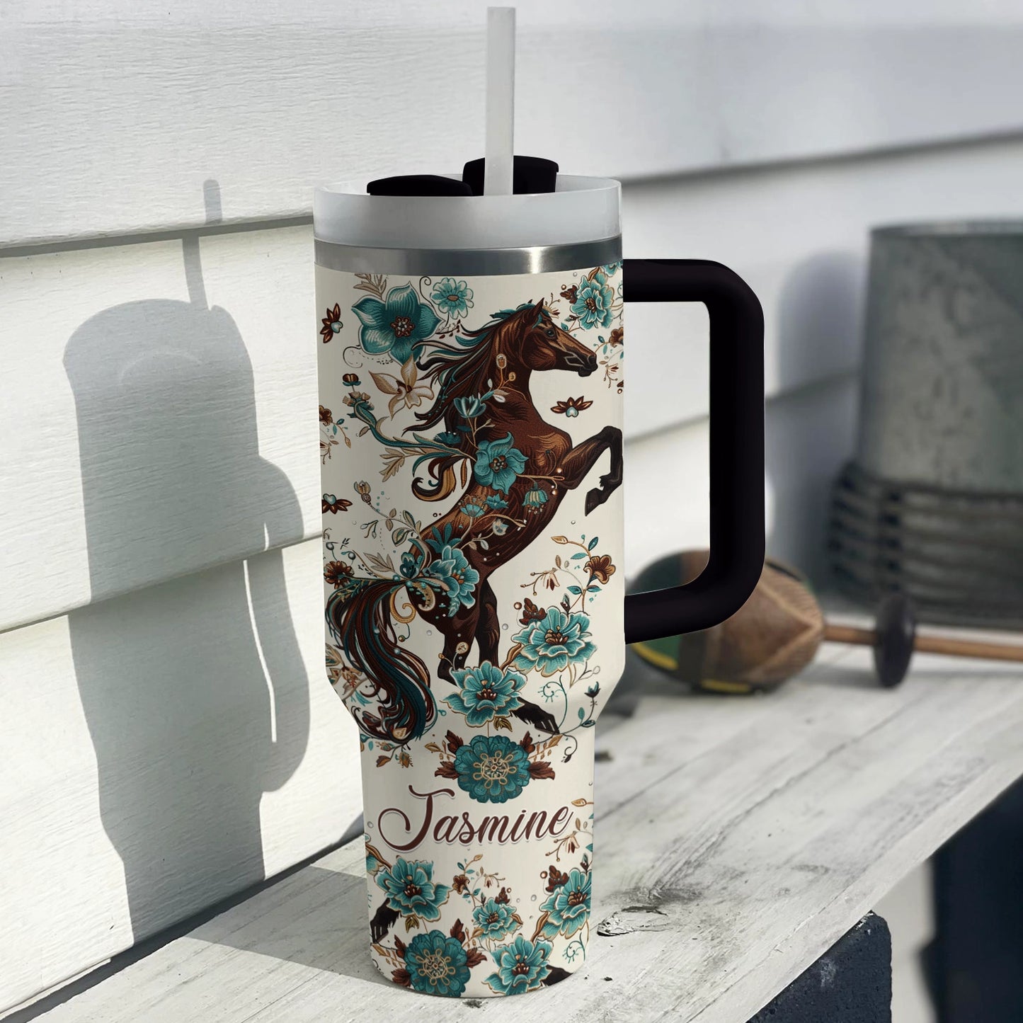 Shineful Tumbler Personalized Horse Equine Elegance