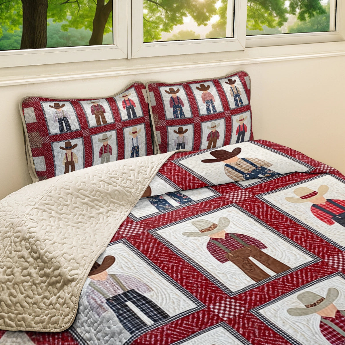 Shineful All Season Quilt 3-Piece Set Cowboy Little Buckaroo