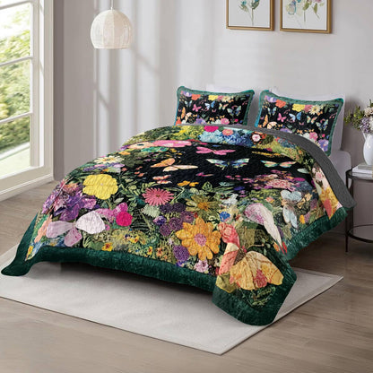 Shineful All Season Quilt 3-Piece Set Butterfly Symphony