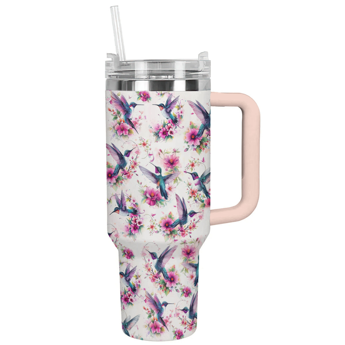 Humming Bird 40 Oz Shineful™ Tumbler Pattern Nl09 Pink 40Oz