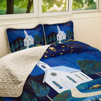 Shineful All Season Quilt 3-Piece Set God Nightfall Haven