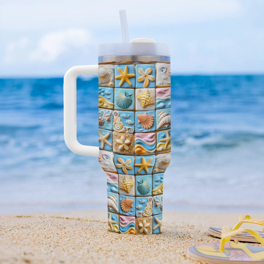 Shineful Glossy Tumbler Ocean Mosaic