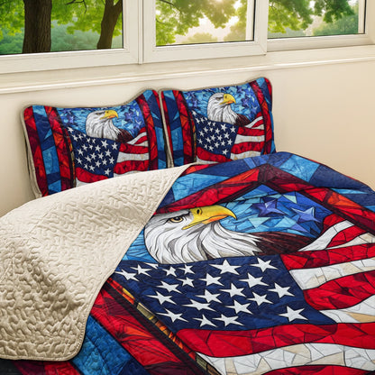 Shineful All Season Quilt 3-Piece Set Patriot's Pride American