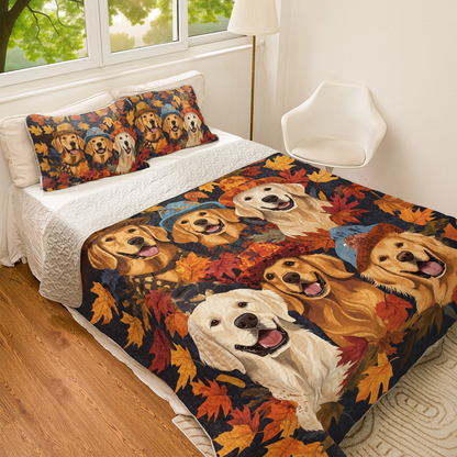 Shineful All Season Quilt 3-Piece Set Golden Harvest