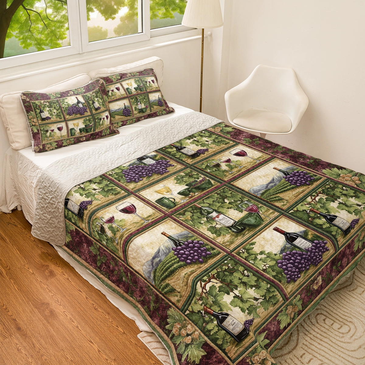 Shineful All Season Quilt 3-teiliges Set Wine Country Dreams