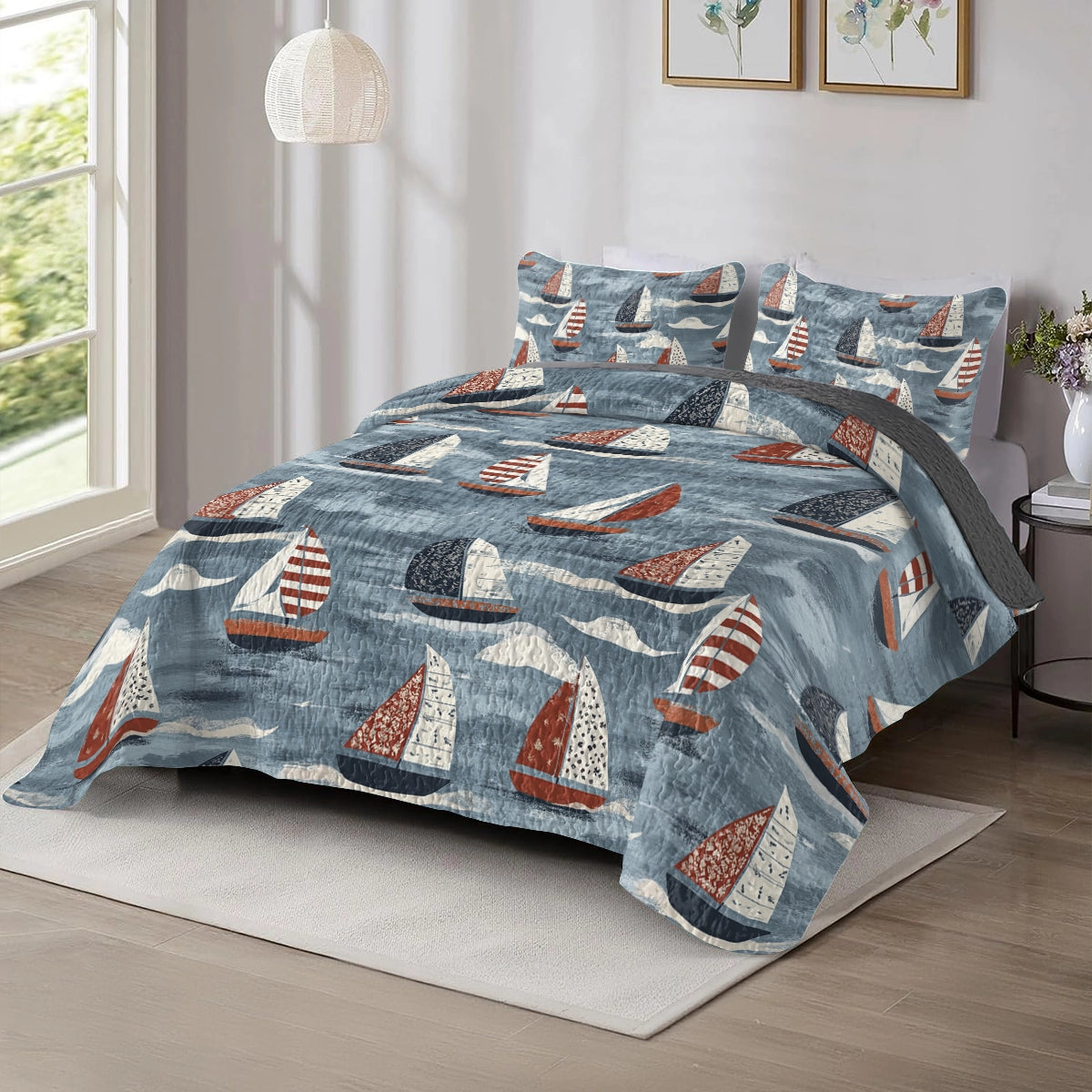 Shineful All Season Quilt 3-Piece Set Sailing Dreams