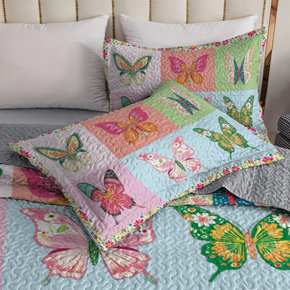 Shineful All Season Quilt 3-Piece Set - Butterfly Dreams