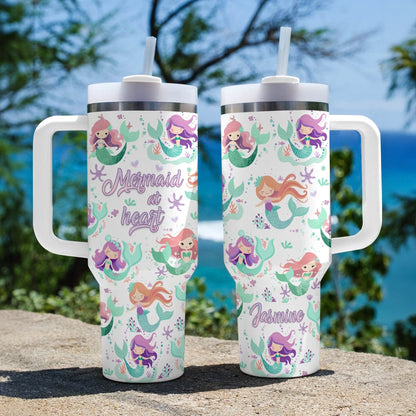 Shineful Tumbler Personalized Mermaid At Heart