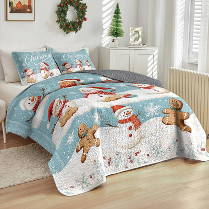 Shineful All Season Quilt 3-Piece Set Frosty Friends