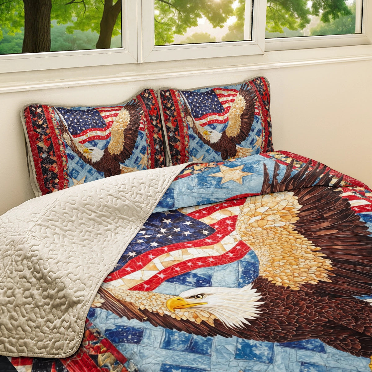 Shineful All Season Quilt 3-Piece Set American Spirit