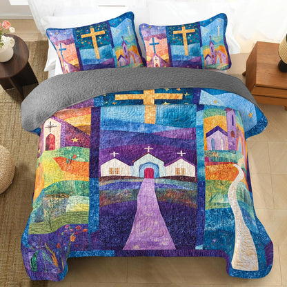 Shineful All Season Quilt 3-Piece Set God Faithful Journey