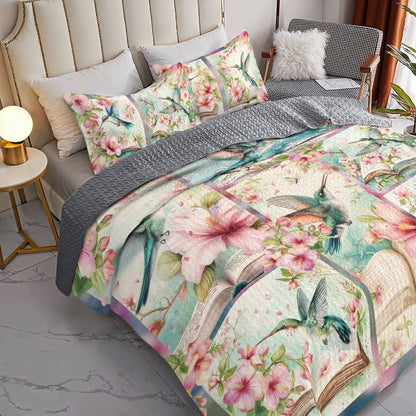 Shineful All Season Quilt 3-Piece Set Hummingbird Haven