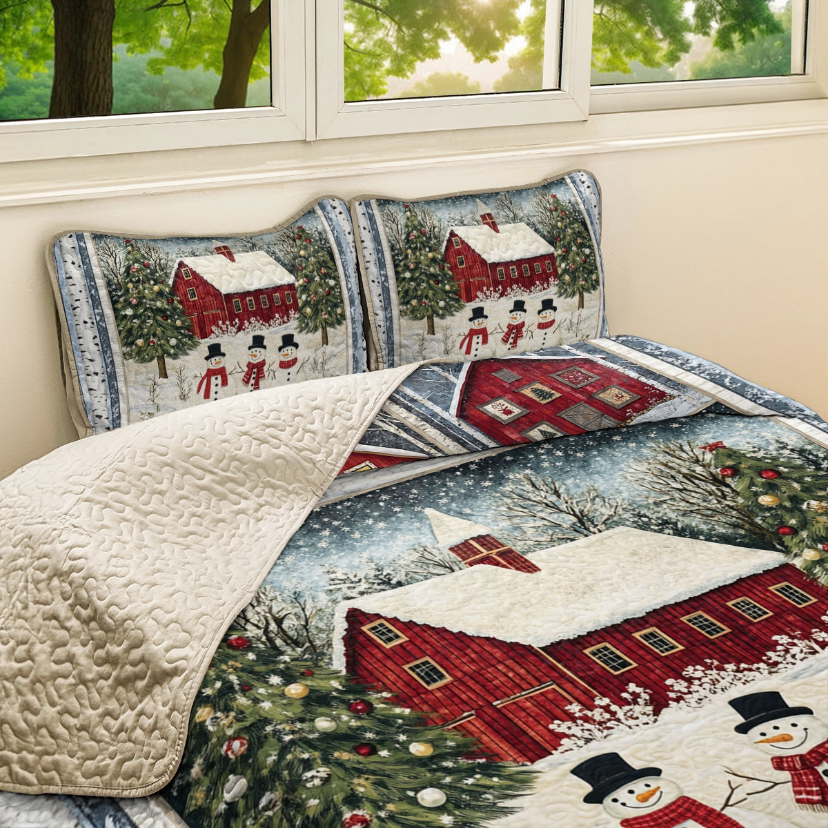 Shineful All Season Quilt 3-teiliges Set Christmas Wonderland Retreat