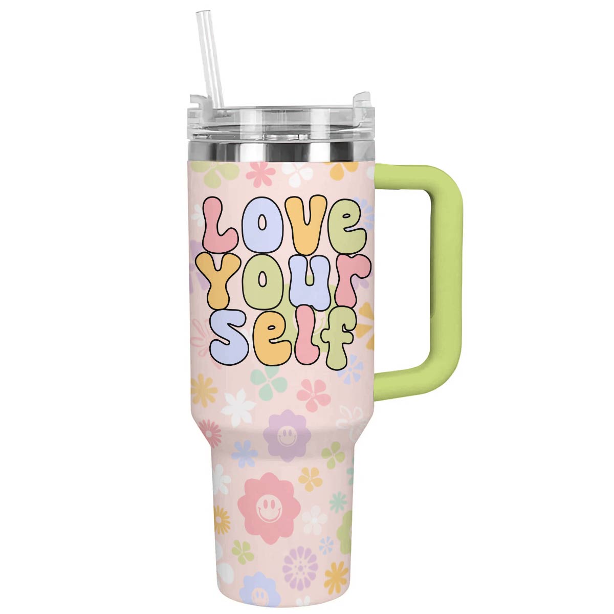 Groovy 40 Oz Shineful™ Tumbler Love Your Self Nl09 Green 40Oz