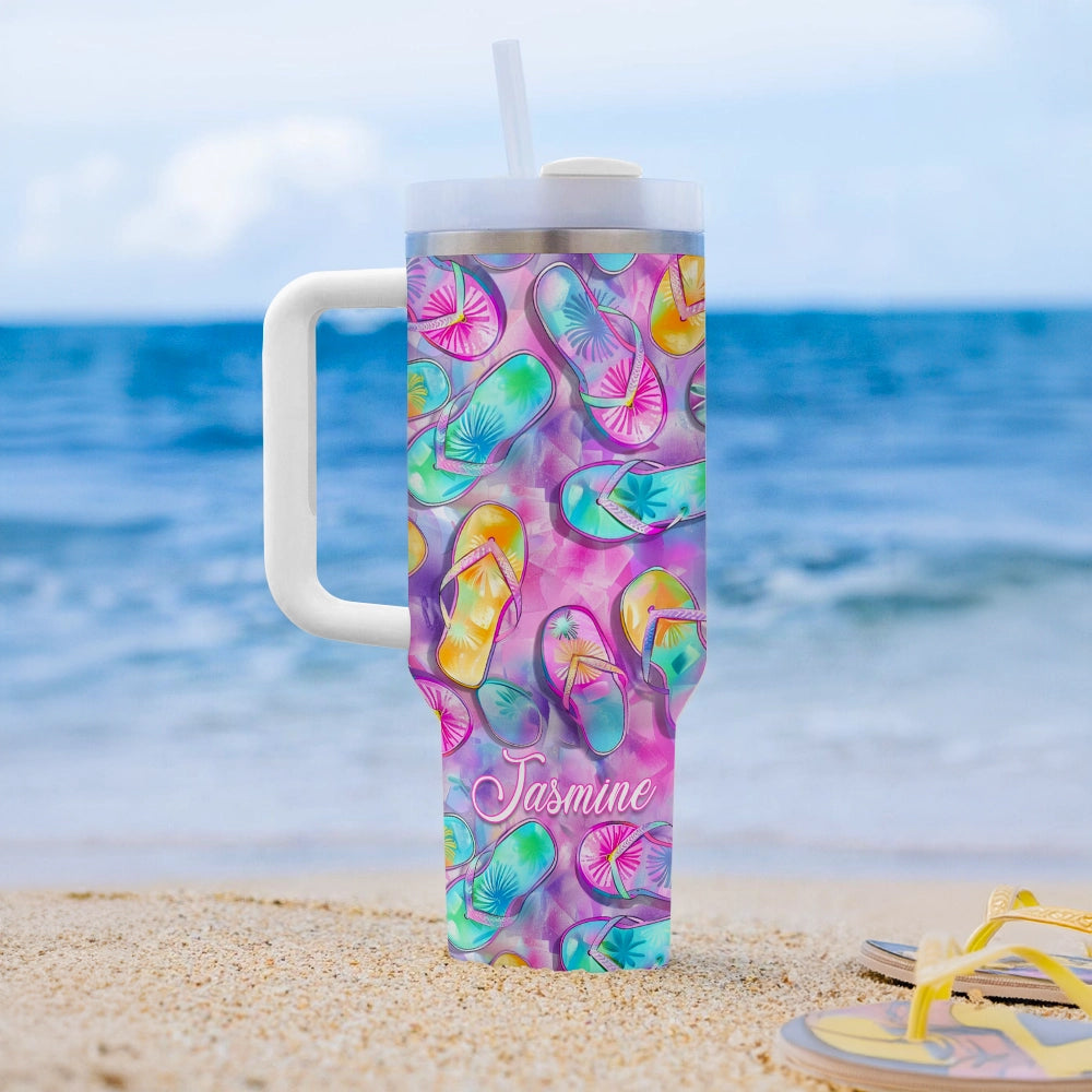 Shineful Tumbler Personalized Flipflop Fantasy