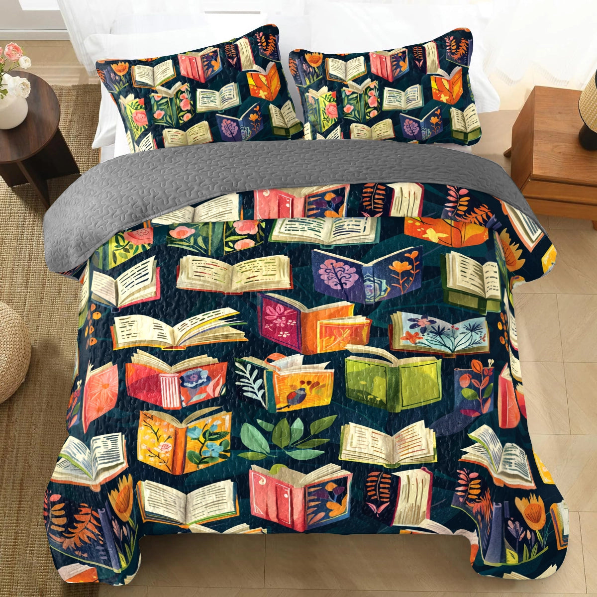 Shineful All Season Quilt 3-teiliges Set mit Lesebuch „Whiskers &amp; Wonders“