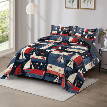 Shineful All Season Quilt 3-Piece Set Sailing Stars & Sails