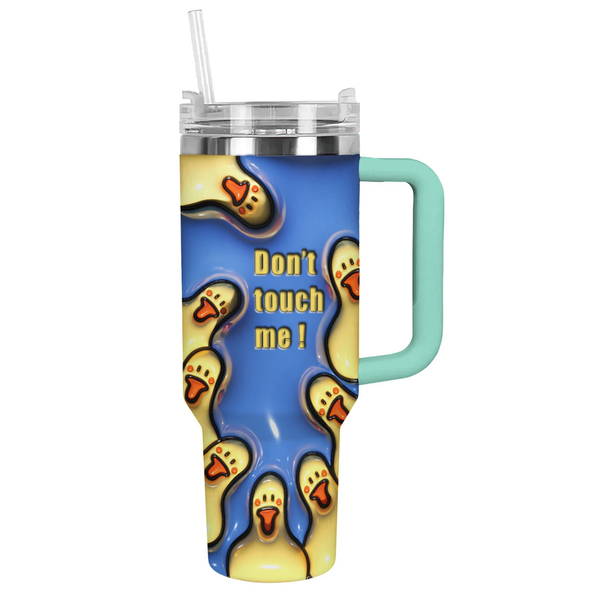 Duck Shineful™ Tumbler Funny Nl09 Turquoise Blue 40Oz