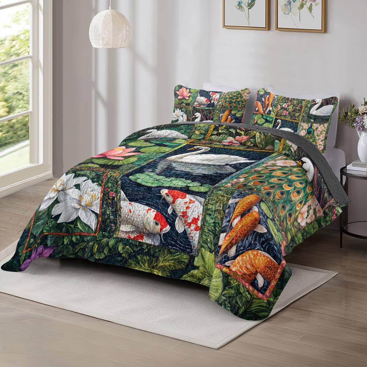 Shineful All Season Quilt 3-Piece Set Tranquil Elegance