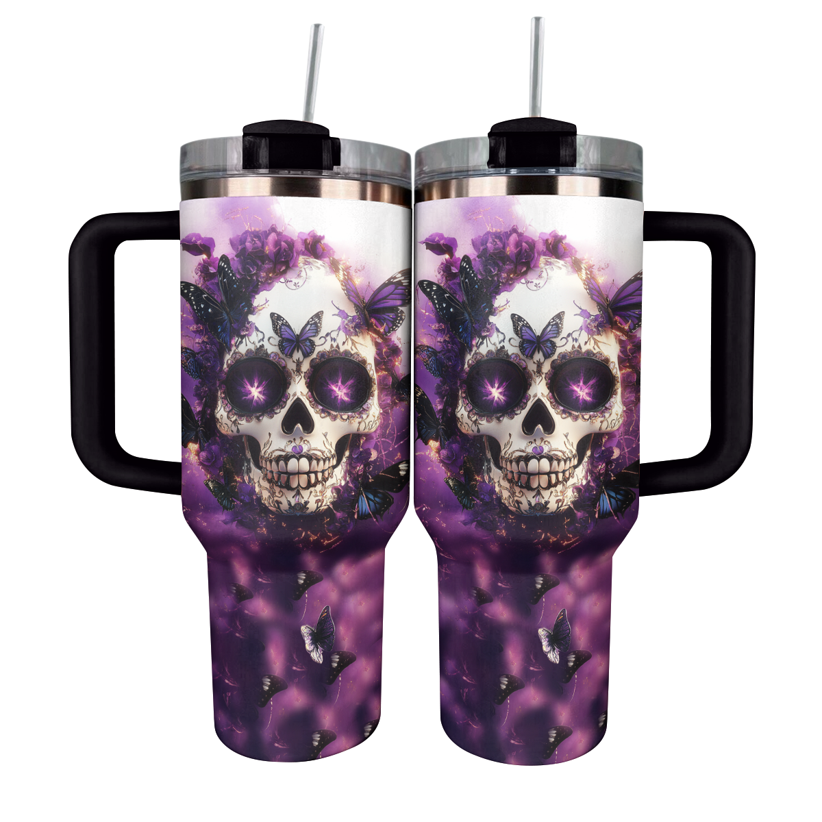 Shineful Tumbler Sugar Skull Butterfly Bliss