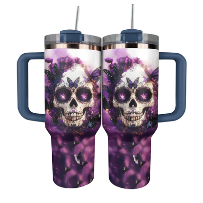 Shineful Tumbler Sugar Skull Butterfly Bliss