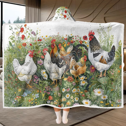 Shineful Wearable Hooded Blanket - Elegant Chicken