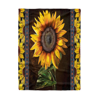 Shineful Fleece Blanket Sunflower Faith Hope