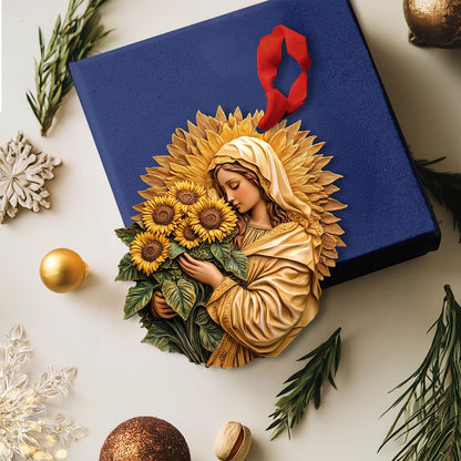 Shineful 2D Acrylic Ornament Madonna With Sunflowers