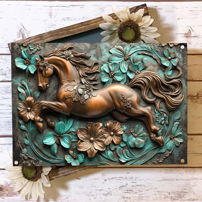 Shineful 2D Metal Sign Horse Galloping Grace