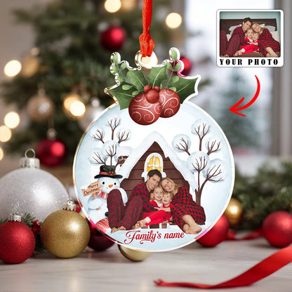 Shineful Acrylic Ornament Custom Photo Winter Wonderland Family