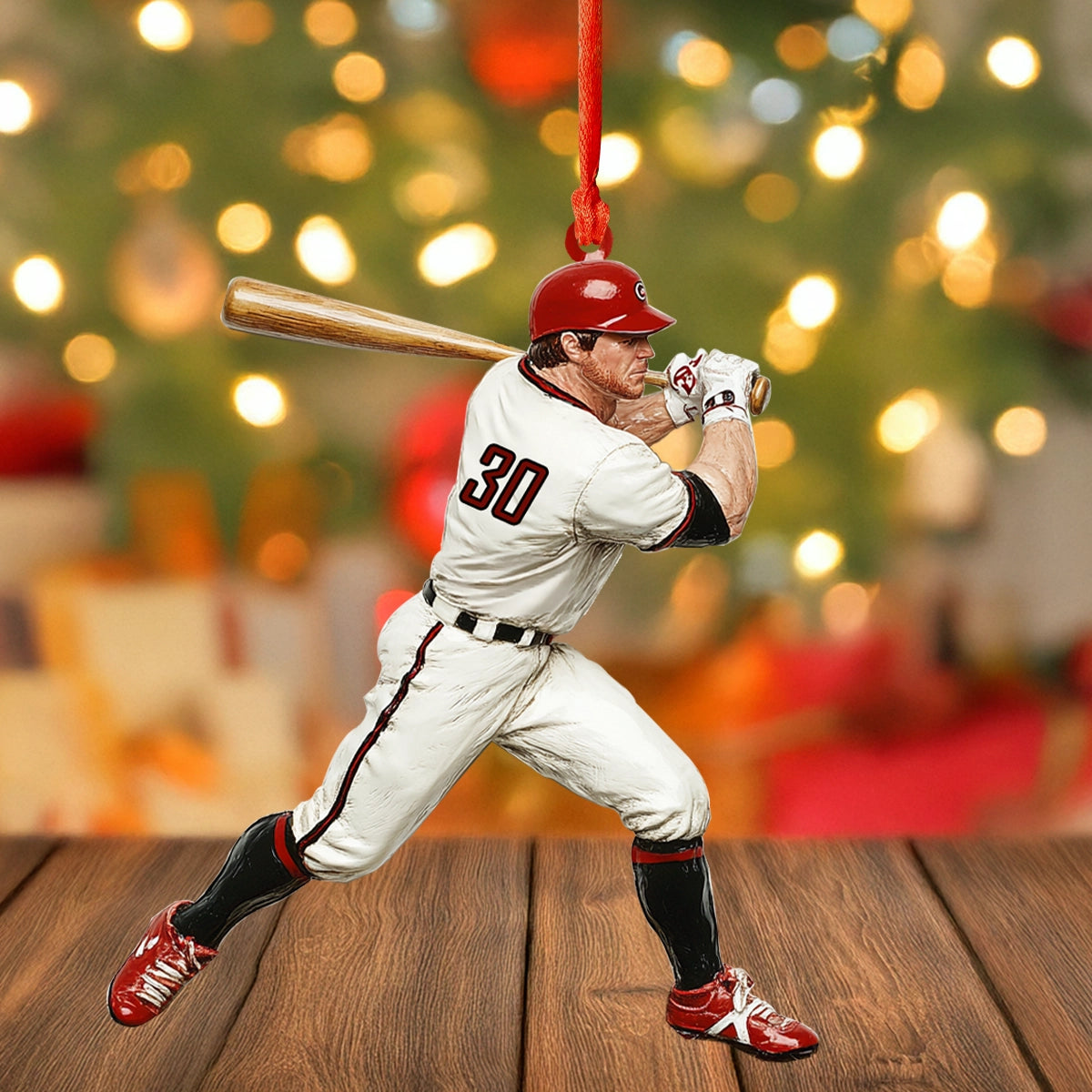 Shineful 2D Acrylic Ornament Power Hit Baseball